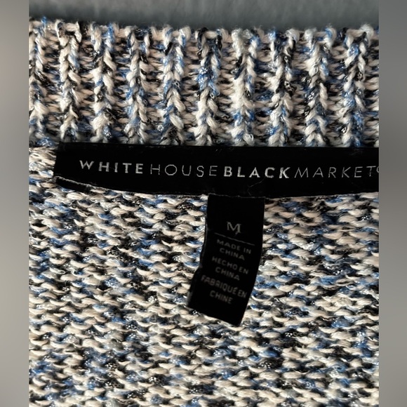 White House Black Market | marled | knit | v neck | long sleeve | sweater | m - Picture 9 of 9